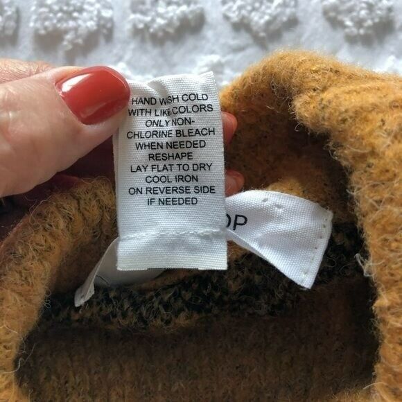 Leopard Print Sweater Mock Turtle Neck Lg Workshop Republic Clothing - Picture 3 of 6